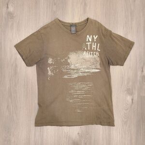 Abercrombie & Fitch Green Graphic Embroidered Muscle T-Shirt X-Large Men's